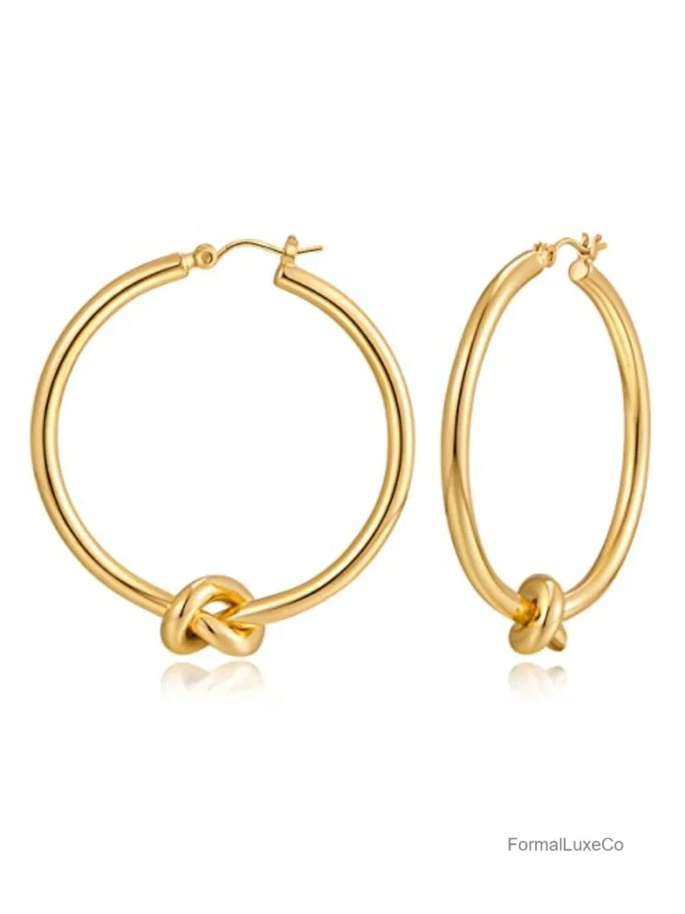 Large 40mm Chunky Hoop Earrings for Women Gold Plated Statement Y2K Hoops